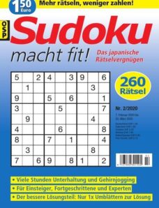 Sudoku macht fit – Nr.2 2020