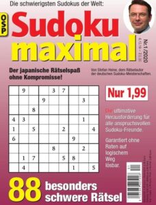 Sudoku Maximal – Nr.1, 2020