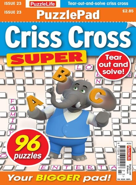 PuzzleLife PuzzlePad Criss Cross Super — Issue 23 — February 2020