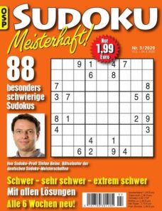 Sudoku Meisterhaft – 13 Marz 2020