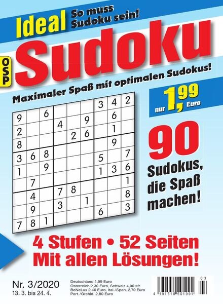 Ideal Sudoku — 13 Marz 2020