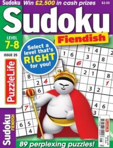 PuzzleLife Sudoku Fiendish – Issue 25 – May 2018