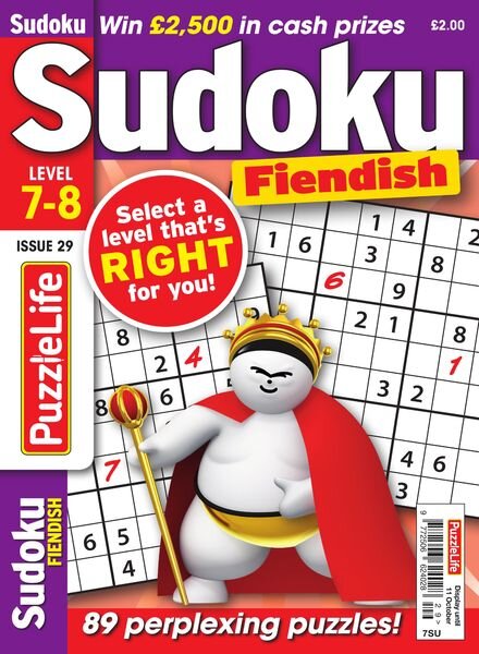 PuzzleLife Sudoku Fiendish — Issue 29 — September 2018