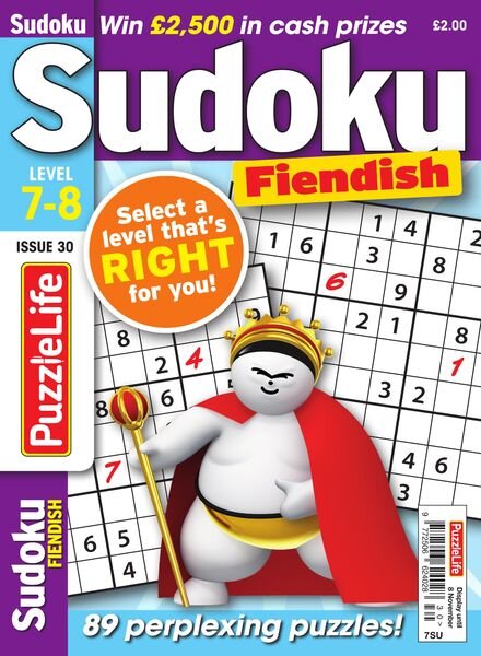 PuzzleLife Sudoku Fiendish – Issue 30 – October 2018
