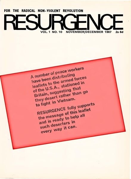 Resurgence & Ecologist — Resurgence Vol 1 N 10 — Nov-Dec 1967