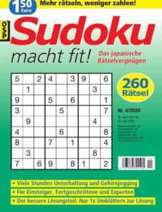Sudoku macht fit – Nr.4 2020