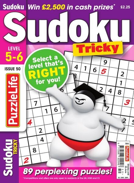 PuzzleLife Sudoku Tricky — May 2020