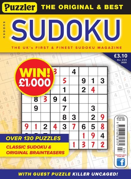 Puzzler Sudoku — June 2020