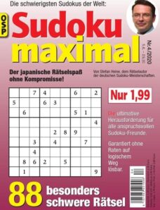 Sudoku Maximal – Nr.4 2020