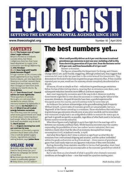 Resurgence & Ecologist — Ecologist Newsletter 10 — Apr 2010
