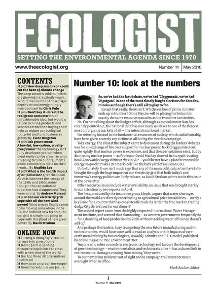 Resurgence & Ecologist — Ecologist Newsletter 11 — May 2010