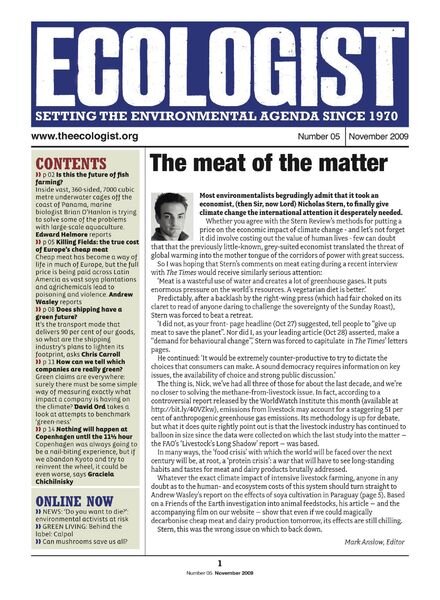 Resurgence & Ecologist — Ecologist Newsletter 5 — Nov 2009
