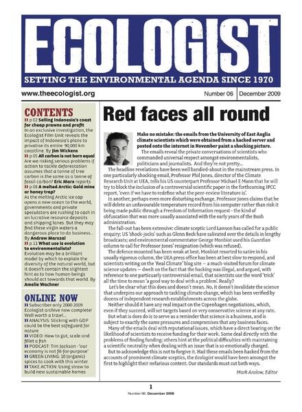Resurgence & Ecologist — Ecologist Newsletter 6 — Dec 2009
