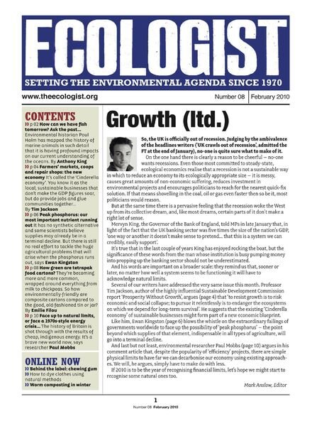 Resurgence & Ecologist — Ecologist Newsletter 8 — Feb 2010