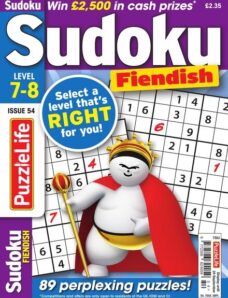 PuzzleLife Sudoku Fiendish – Issue 54 – August 2020