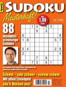 Sudoku Meisterhaft – 28 August 2020