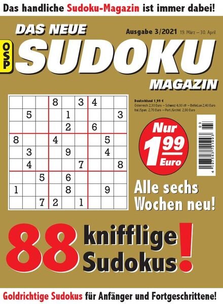 Das Neue Sudoku – Nr.3 2021