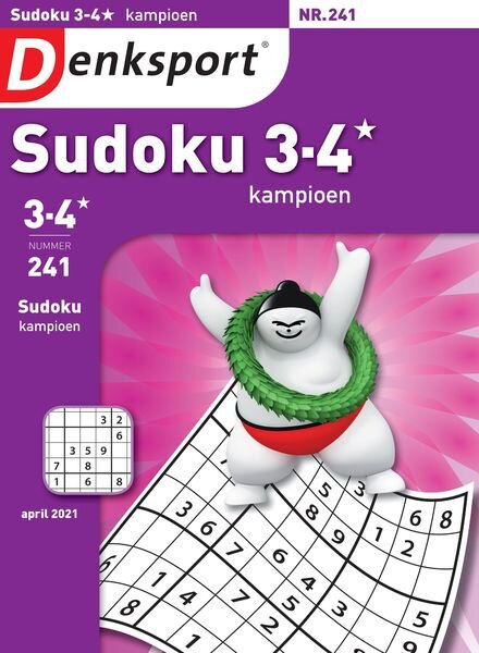 Denksport Sudoku 3-4 kampioen – 25 maart 2021