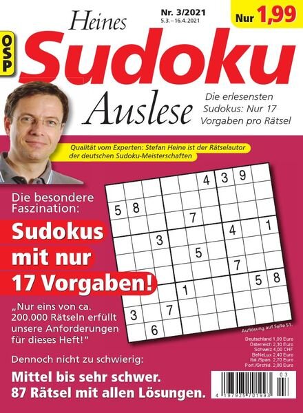 Heines Sudoku Auslese – Nr.3 2021
