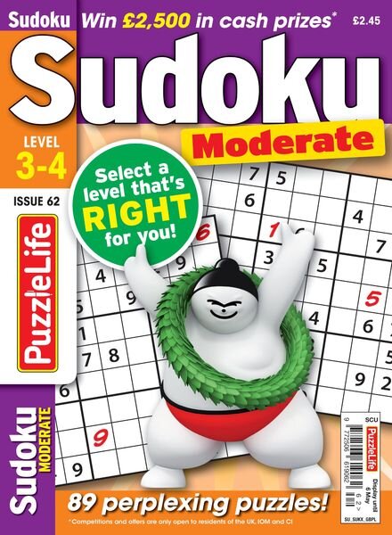 PuzzleLife Sudoku Moderate – April 2021