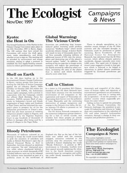 Resurgence & Ecologist — Campaigns & News November-December 1997