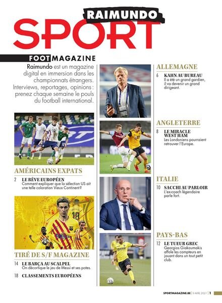 Sport Foot Magazine Raimundo — 9 Avril 2021