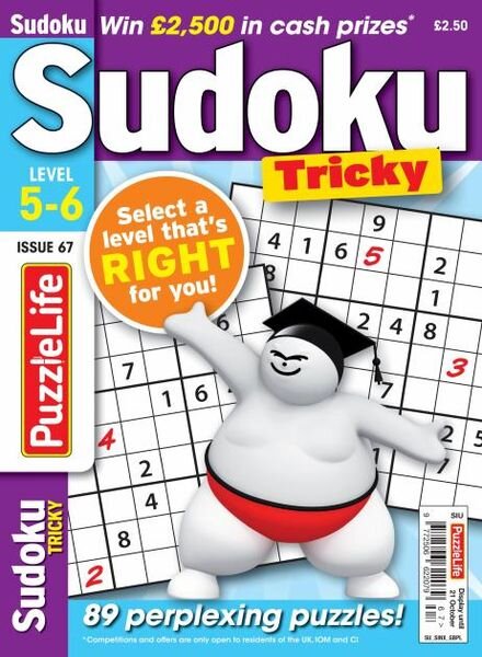PuzzleLife Sudoku Tricky – September 2021