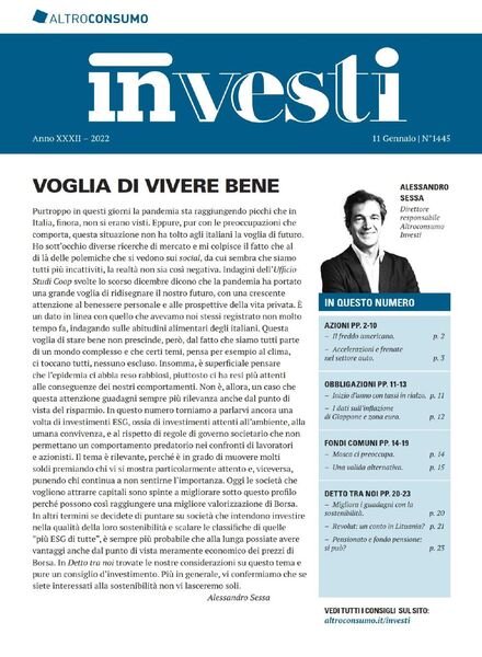 Altroconsumo Investi – 11 Gennaio 2022