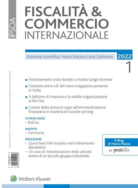 Fiscalita & Commercio Internazionale — Gennaio 2022