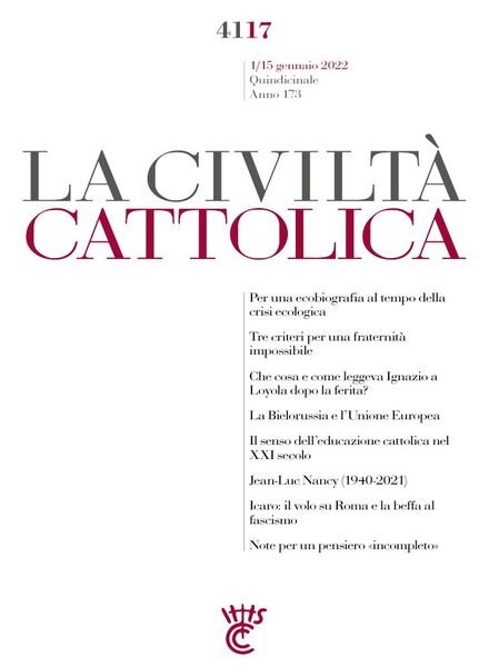 La Civilta Cattolica – 1 Gennaio 2022
