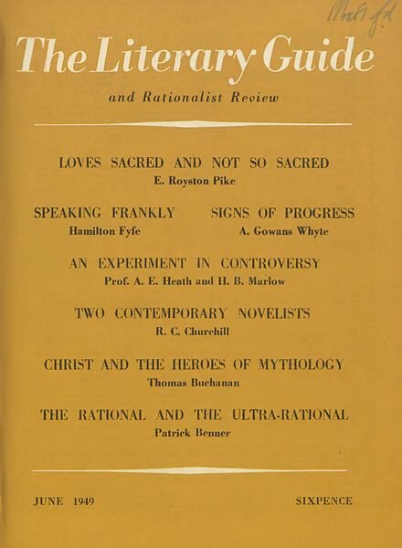 New Humanist — The Literary Guide June 1949