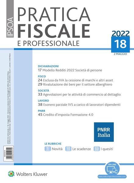 Pratica Fiscale e Professionale — 2 Maggio 2022