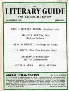 New Humanist – The Literary Guide November 1948