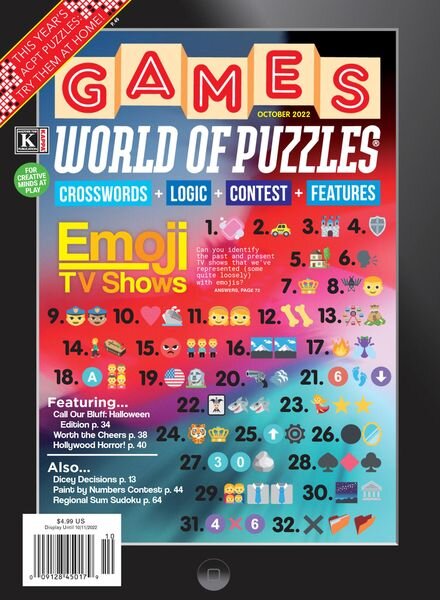 Games World of Puzzles — October 2022