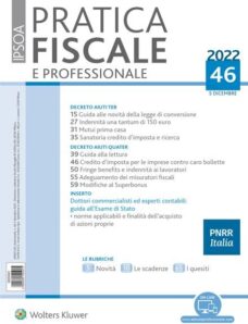 Pratica Fiscale e Professionale – 5 Dicembre 2022