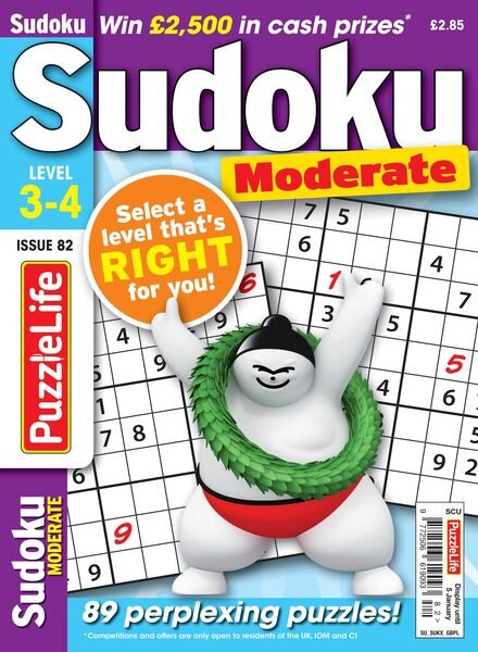 PuzzleLife Sudoku Moderate – December 2022