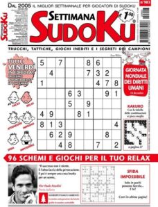 Settimana Sudoku – 30 novembre 2022