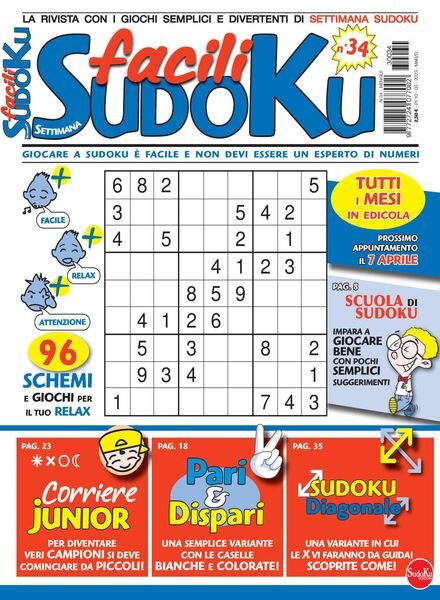 Facili Sudoku — marzo 2023