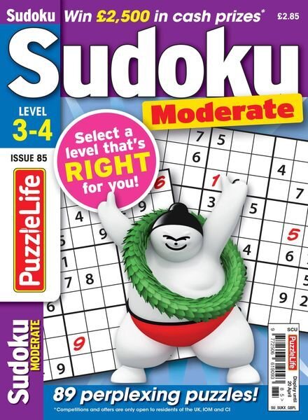 PuzzleLife Sudoku Moderate — March 2023