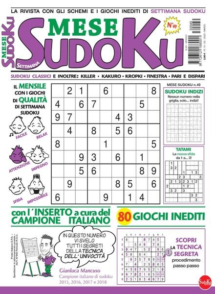 Settimana Sudoku Mese – 15 marzo 2023