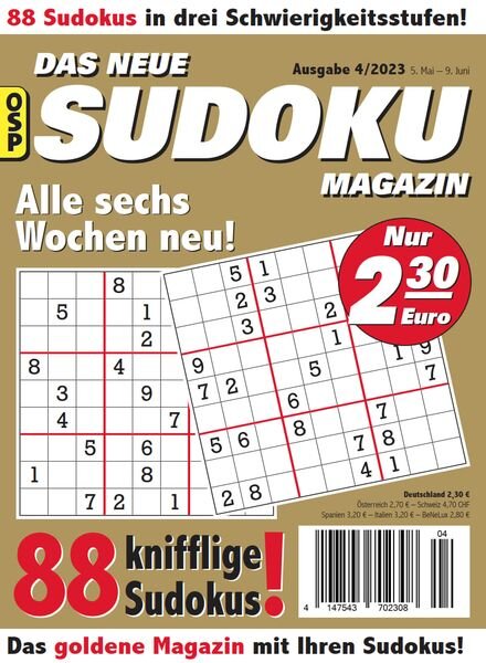 Das Neue Sudoku — Nr 4 2023