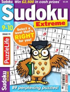 PuzzleLife Sudoku Extreme – Issue 91 – 16 November 2023