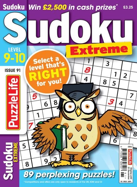 PuzzleLife Sudoku Extreme — Issue 91 — 16 November 2023