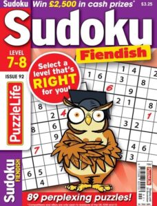 PuzzleLife Sudoku Fiendish — Issue 92 — 16 November 2023