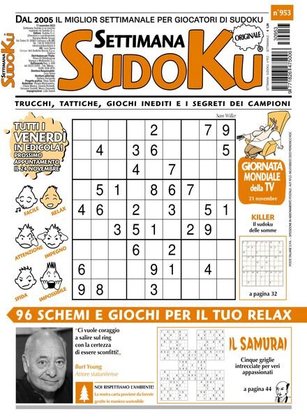 Settimana Sudoku — 17 Novembre 2023
