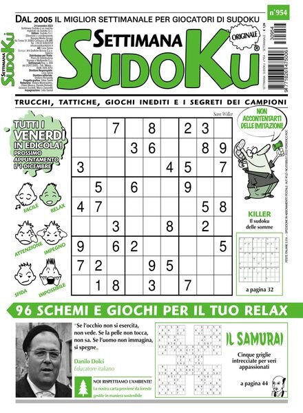 Settimana Sudoku — 24 Novembre 2023