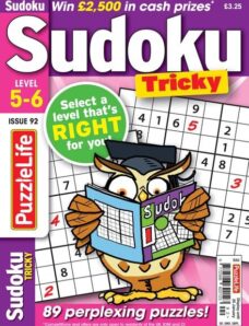 PuzzleLife Sudoku Tricky – Issue 92 – 21 December 2023