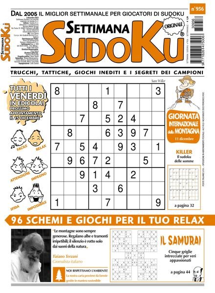 Settimana Sudoku – 8 Dicembre 2023
