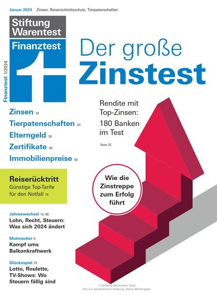 Stiftung Warentest Finanztest — Janaur 2024