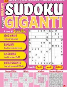 Sudoku Giganti – Gennaio-Febbraio 2024
